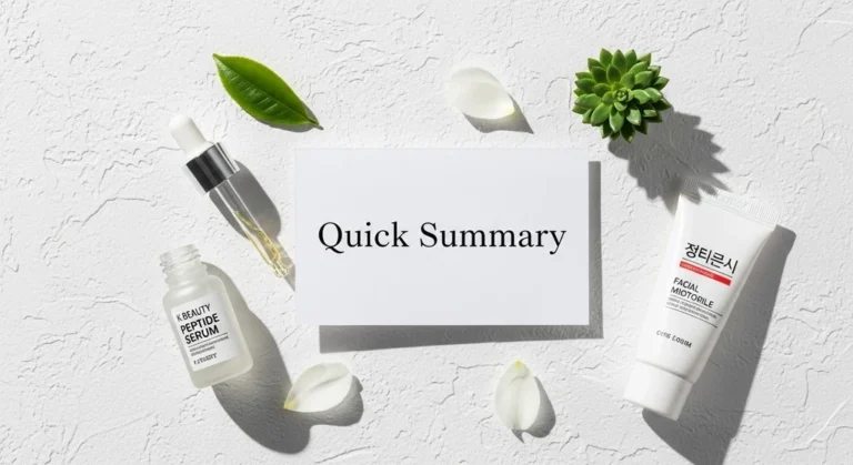 K-beauty peptide skincare products for fir